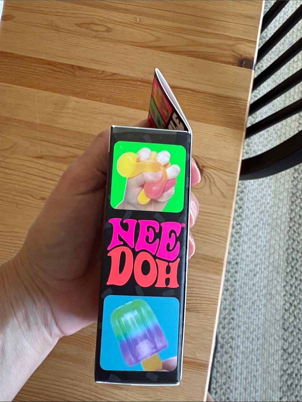 NeeDoh Nice-Sicle Kids Toy - Purple & Yellow - Picture 4 of 5